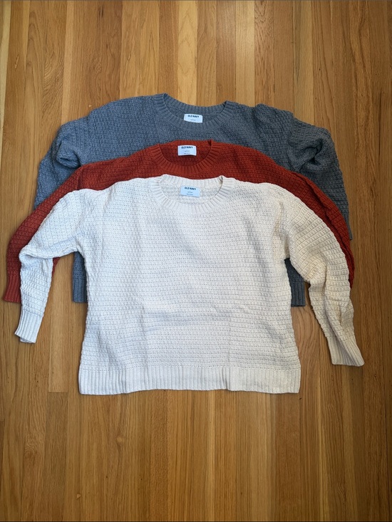 Old Navy Sweaters - Old Navy Women’s Crewneck Sweaters - Cream, Rust, Gray